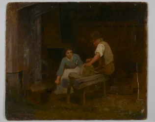 The Fugitive Slaves (olja på kartong)