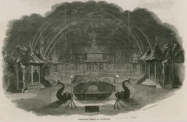 Fyrverkeri tempel på Royal Vauxhall Gardens, London