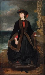 Porträtt av Lady Mary Craven (olja på duk)