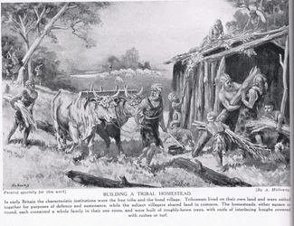 Building a Tribal Homestead, illustration från 
