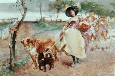 A Vigorous Outing (akvarell och gouache över penna på papper)