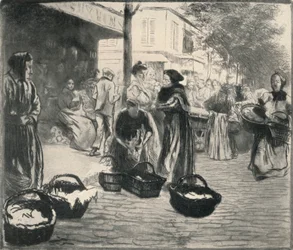 "Friluftsmarknad, Avenue de Clichy", 1915
