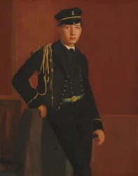 Achille De Gas i en kadetts uniform, 18561857.