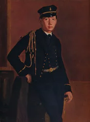Achille de Gas i en kadetts uniform, 1856-1857