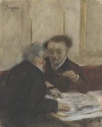 På Café Châteaudun, ca. 1870