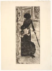 På Louvren: Målning (Mary Cassatt)