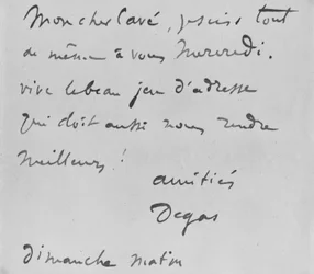 Signerat brev till Albert Boulanger-Cave