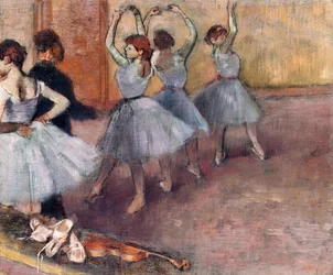 Blåtonade dansare