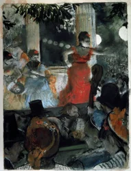 Cafékonsert på Les Ambassadeurs Målning av Edgar Degas (1834-1917) 1877 Dim 37x27 cm Lyon, Museum of Fine Arts