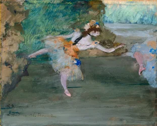 Dansare på scen, ca. 1877.