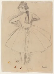 Dansare stående, bakifrån; Stående dansare, bakifrån, 1872-1873