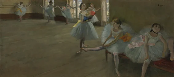 Dansare i klassrummet, ca 1880