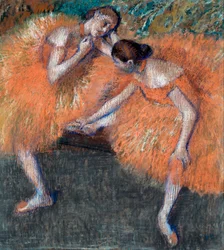 "" Two Dancers "" (Två dansare) teckning av Edgar Degas (1834-1917) ca 1898 Dim 95,5x87 cm Dresden State Art Collections Dresden