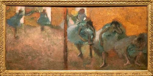 Hemdansare. Omkring 1900-1905. Olja på duk.