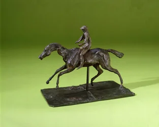 Jockey på en häst (brons)