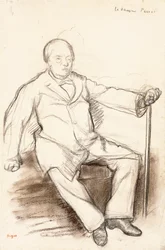 Jules Perrot, studie för Dansaren Perrot, sittande, ca 1880