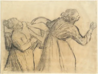 tvätterska bär linne, ca. 18851895.