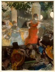 Cafékonserten, med ambassadörer Pastellmålning av Edgar Degas (1834-1917) 1876 Sön. 0,36 x 0,28 m Lyon. Museum of Fine Arts