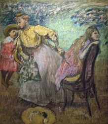 Madame Alexis Rouart och hennes barn (ca 1905). Edgar Degas (1834-1917). Pastell och kol på kalkerpapper, klistrad i helfigur på kartong. Musee des Beaux-Arts de la Ville de Paris, Petite Palais.