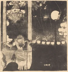 Mademoiselle Bécat på Cafe des Ambassadeurs Till ambassadörerna: Mlle Bécat, ca. 1877.