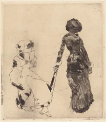 Mary Cassatt vid Louvren: Etruskiska galleriet, 1879-1880