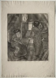 Mary Cassatt vid Louvren: Etruskiska galleriet, 1879-1880.