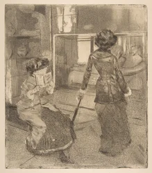 Mary Cassatt vid Louvren: Etruskiska galleriet, 1879-80.