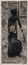 Mary Cassatt vid Louvren, The Paintings Gallery, 1879-80