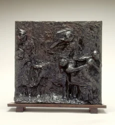 Plocka äpplen Memorial, eller familjeidyl, ca. 1881 möjligen 1890-talet.
