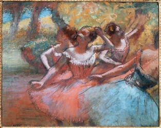 Fyra dansare (pastell på papper)