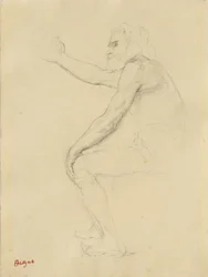 Sittande gammal man, ca 1862