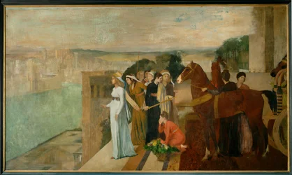 Semiramis construisant Babylone (olja på duk)