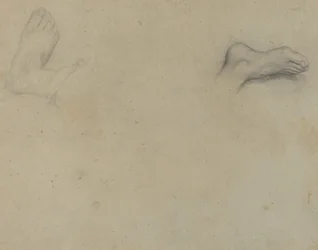 Studies of Feet [verso], 1855.