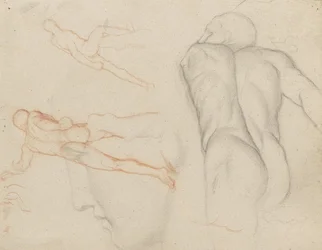 Studier av "The Borghese Gladiator", c.1856-57