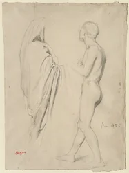 Studie för "Dante och Vergilius", c.1856-57