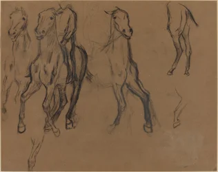Studier av hästar, c. 1886.