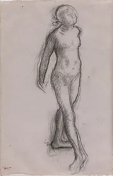 Studie av en naken dansös, ca 1878-79