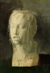 Studie av chefen för en ung sångare, efter Della Robbia, c.1856-58