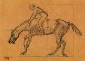 The End of the Race, ca 1882 (krita på tonat papper)