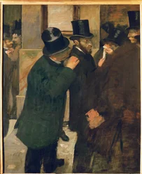 The Paris Stock Exchang (olja på duk)