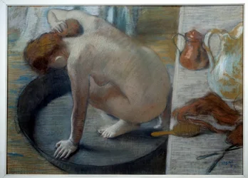 Pastellbadkaret av Edgar Degas (1834-1917). 1886. Sön. 0,60 x 0,83 m. Paris, Musée d