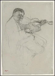 Violinisten, Studie för "Repetitionen", c.1879