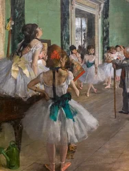 Dansklassen (detalj). Börjar 1873, slutar 1875-1876. Olja på duk.