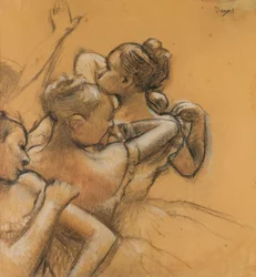Three Dancers, ca 1895-99 (pastell och kol på papper)