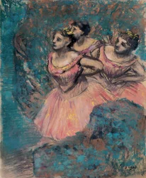 Three Dancers in Red par Degas, Edgar (1834-1917)