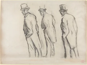 Tre studier av Ludovic Halévy stående