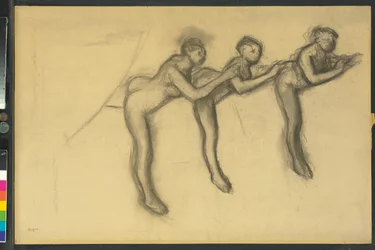 Tre dansare i strumpbyxor, ca 1895-1900