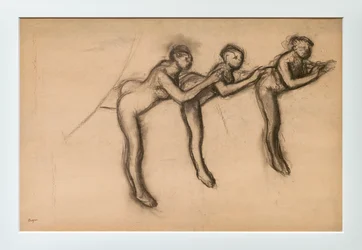 Tre nakna dansöser i arabesk. Omkring 1892-1895.