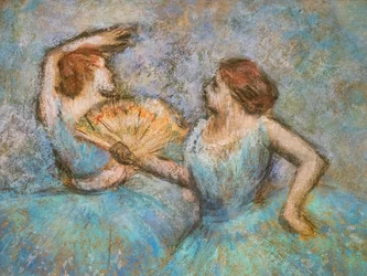 Två dansare (detalj). Omkring 1905. Pastell på kartong.