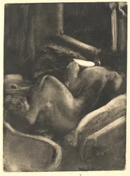 Kvinna som läser Liseuse, ca. 1885.